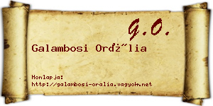 Galambosi Orália névjegykártya